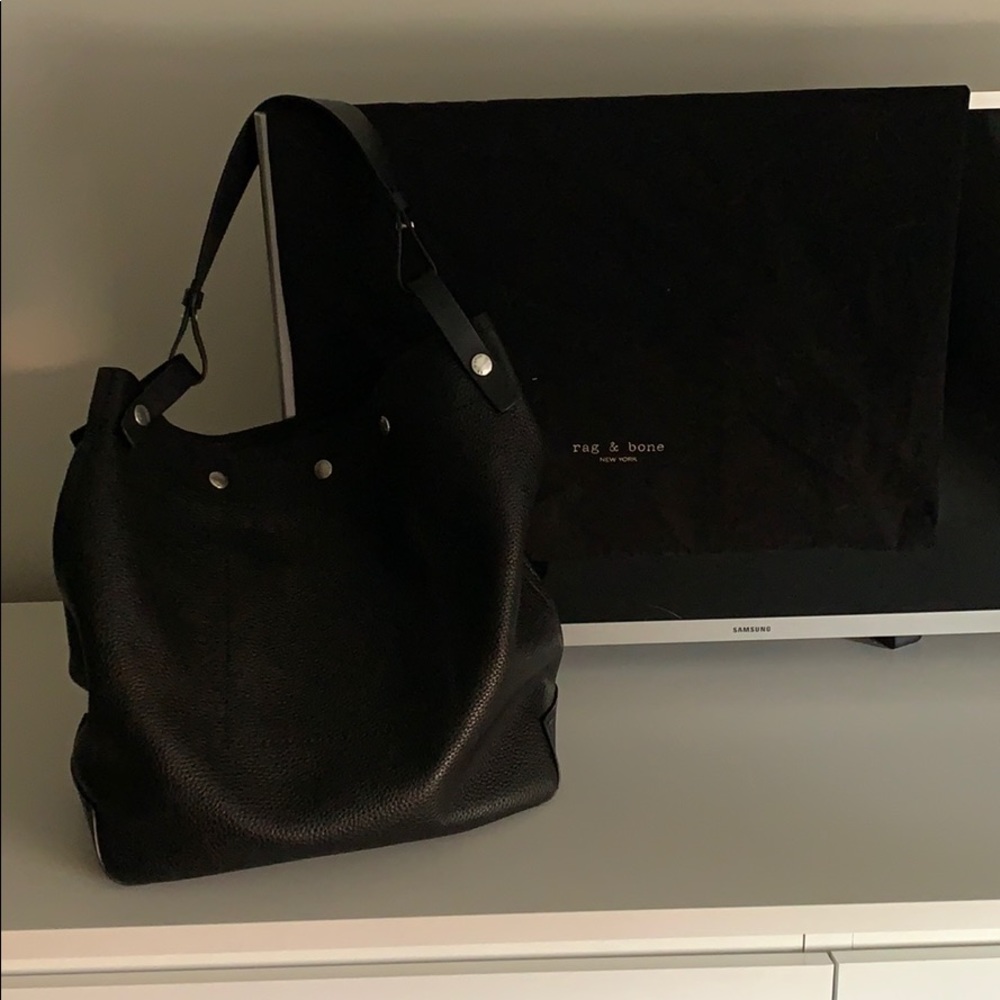 Rag & Bone Black Leather Hobo
